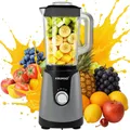 Produktbild: KRUMAD Standmixer 1200W - Hochleistungsmixer mit 1,2L Tritan-Behälter, Edelstahlklingen & Pulsfunktion - Smoothie Maker für Shakes, Suppen
