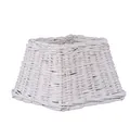 Produktbild: Dirk Davids Leuchten GmbH Lampenschirm Lampenschirm für Tischleuchte in Vierkant Rattan Matt Weiß 25-17-17, Exklusives Design