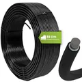 Produktbild: Fepro® Spanndraht 3,1 mm x 88 m, schwarz, verzinkt und kunststoffbeschichtet - witterungsbeständig, ideal für Maschendraht, Wildzaun, Garten oder basteln