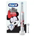 Produktbild: Oral-B Junior Minnie Mouse Elektrische Zahnbürste/Electric Toothbrush, Kinder ab 6 Jahren, 2 Aufsteckbürsten, 360°-Andruckkontrolle, 2 Putzmodi inkl. Sensitiv Zahnpflege, weiche Borsten, Timer, weiß