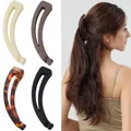 Produktbild: 4 Stück Groß Bananen Haarspange Vintage Bananenspange Pferdeschwanz Haarklammer Dickes Haar Banana Clip Thick Hair für Damen