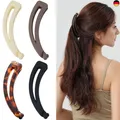 Produktbild: 4 Stück Groß Bananen Haarspange Vintage Bananenspange Pferdeschwanz Haarklammer