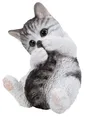 Produktbild: Dehner Gartenfigur Kätzchen spielend, 13 x 18 x 24.5 cm, Polyresin, Dekokatze aus wetterfestem Kunstharz