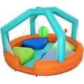 Produktbild: Dodge & Drench Water Park Aufblasbares Schwimmbad 450x450x268 cm mit hängendem Ballspiel und Plattformen - Bestway