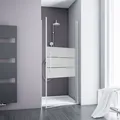 Produktbild: Schulte ExpressPlus 7T Alexa Style 2.0 Drehtür in Nische Depoli Light Alu-Natur 90 cm / 192 cm inkl. fixil-Glassiegel - EP321006 01 310 26