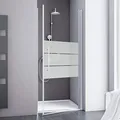 Produktbild: Schulte Alexa Style 2.0 ExpressPlus Duschkabine Drehtür in Nische, 90 x 192 cm, 5 mm Sicherheitsglas (ESG) Dekor Depoli Light mit fixil-Beschichtung, Alu-Natur, EP321006 01 310
