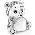 Produktbild: Ein silbernes Sparschwein für ein Kind, ein elegantes Geschenk – ein Teddybär mit Herz Größe: 79x98x109 mm Artikelnummer: ZV6757261