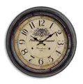 Produktbild: Wanduhr XXL 47cm aus Metall - Motiv: Barcelona -  Nostalgie Großuhr Bahnhof Uhr