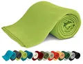 Produktbild: KiGATEX Polar-Fleecedecke – 130 x 160 cm – Oeko-TEX Standard 100 Zertifiziert – Kuschelige Fleece-Decke für innen & außen – Pflegeleicht als Sofa-, Sommer-, Hunde- oder Tagesdecke – Lemon