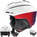Produktbild: Ski Snowboard Helm 59-61cm Weiß-rot Hybrid Inmould Mtb