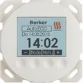 Produktbild: Berker 20462089 Raum- und Fußbodentemperaturregler, Schließer, mit Zentralstück, zeitgesteuert, R.x Serie1930, polarweiß glänzend