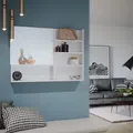 Produktbild: Vicco - Spiegelregal , Weiß Hochglanz, 89.8 X 65 Cm Mit Offenen Fächern