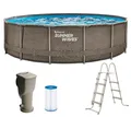 Produktbild: Summer Waves Rundpool Active Frame Swimmingpool Ø 457 x 106 cm, braun Rundpool