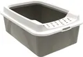 Produktbild: Rotho Katzentoilette Eco Bonnie - Katzenklo mit niedrigem Einstieg von oben - Katzen Toilette 57,2 x 39,3 x 21 cm - Schalentoilette hohe Umrandung
