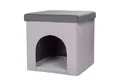 Produktbild: Hundehöhle / Katzenhöhle und Hocker grau, 50x50x50cm