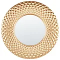Produktbild: Beliani Wandspiegel, Gold, Metall, Rund, 60x60x1 cm, Spiegel, Wandspiegel