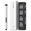 Produktbild: Fanttik E1 MAX Mini Elektro Schraubendreher Set, 50 in 1 Magnetische Präzisions- Kit, 2 Gänge Drehmoment, 5/32 Zoll Sechskant, Geeignet Reparatur für iPhone,Laptop, Brillen, Uhren - Weiß