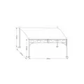 Produktbild: DEGAMO Anbaupavillon MANTOVA 3x2,5 Meter, Stahl dunkel, Plane PVC-beschichtet écru