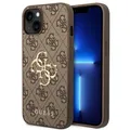 Produktbild: iPhone 14 Hülle Guess PU 4G Metal Logo Schutzhülle Case Braun