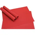 Produktbild: Abwaschbare Tischsets 4er Set in rot - Platzsets als rutschfeste und hitzebeständige Deko Esstisch Unterlagen in 45 x 30 cm - Tisch Platzdeckchen aus abwischbarem PVC für Tischdeko