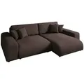 Produktbild: luma-home Ecksofa, Dunkelbraun, Kunststoff, 3-Sitzer, Füllung: Polyurethan (Pur), Eckteil, L-Form,L-Form, 255x165 cm, Wohnzimmer, Sofas & Couches, Wohnlandschaften, Ecksofas