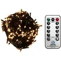 Produktbild: Gartenpirat LED-Lichterkette Christbaum LED Lichterkette Dekobeleuchtung 8 Programme Weihnachten gelb 76 m