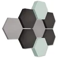 Produktbild: platino24 Akustikpaneele 8 Elemente Edition LOFT 3D I Ø 300mm Akustikplatten Schalldämmung Wand & Decke I Akustikschaum Schall-Absorber aus Basotect 30-70mm mit farbiger Akustikbeschichtung