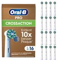 Produktbild: Oral-B Pro CrossAction — ORIGINAL Aufsteckbürsten für Elektrische Zahnbürste — Überlegene Zahnreinigung, Ersatzbürsten mit X-Borsten, Zahnbürstenaufsatz, Briefkastenfähige Verpackung — Weiß, 16 Stück