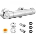 Produktbild: VEVOR Duscharmatur mit Thermostat Duschthermostat mit 38_°C Sicherheitsschloss, Duschhahnventil Badewannenarmatur, Temperaturregelventile aus