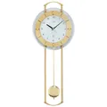 Produktbild: AMS 5255 Wanduhr - mit Funkpendelwerk, Elegante Funkpendeluhr, Uhr mit Pendel, Funkwanduhr mit arabischen Ziffern, Facettiertes Mineralglas, Pendeluhr für Wohnzimmer & Büro, Maße: 24 x 60 x 6 cm