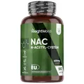 Produktbild: NAC Kapseln - N Acetyl Cystein - 180 vegane Kapseln - 600mg je Kapsel - 6 Monate Vorrat - Frei von Gluten, Magnesiumstearat, Gentechnik - Von WeightWorld