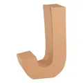 Produktbild: GLOREX 6 2029 110 - Papp - Buchstabe J, Buchstabe aus brauner Pappe, ca. 17,5 X 5,5 cm groß, zum bemalen und bekleben, für Serviettentechnik und Décopatch, ideal als Dekoration
