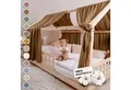 Produktbild: lilimaus Betthimmel Hausbett Himmel 2er-Set aus 100% Musselin - für Kinderbett (1-tlg), Set mit 2 abgestimmten Stoffbahnen - weich & schnell montiert
