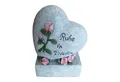 Produktbild: relaxdays Dekofigur Grabschmuck Herz mit Spruch (1 St), grau