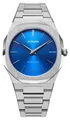 Produktbild: D1 Milano Ultradünnes Geo-Zifferblatt (40 Mm) In Blau Mit Gebürsteter UTBJ09 Uhr