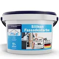 Produktbild: Silikonharz Fassadenfarbe Aussenfarbe Lotuseffekt 10 Jahre Langzeitschutz Weiß