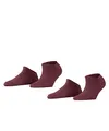 Produktbild: ESPRIT Damen Sneakersocken Uni 2-Pack W SN Baumwolle kurz einfarbig 2 Paar, Rot (Shadow Red 8138), 35-38