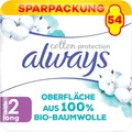 Produktbild: Always Ultra Binden Damen Gr. 2, Cotton Protection Long, 54 Damenbinden mit Flügeln (3 x 18 Stück), Monatspaket, ultradünn und super absorbierend
