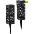 Produktbild: Garden Hero 2er-Set: LED-Solar-Gartenstecker in Schwarz - (H)28 cm
