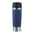 Produktbild: Emsa N20221 Travel Mug Classic Isolierbecher 0,5 Liter, neuer Komfort-Schraubverschluss, Edelstahl, 6h heiß und 12h kalt, 100% dicht, spülmaschinenfest, 360°-Trinköffnung, Dunkelblau