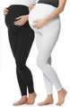 Produktbild: Be Mammy Umstandsleggings Lang Damen Umstandshose BE20-230 (2-tlg) aus Baumwolle