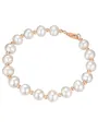 Produktbild: Valero Pearls Damen Armband aus 925/- Sterling Silber rosévergoldet 14 Karat mit potato Süßwasser-Zuchtperle ca. 8,0-8,5 mm Perlenarmband