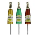 Produktbild: Othmar Decorations Dekofigur Stecker Sektflaschen Silvesterdeko Braun Grün Gelb 7,5cm, 10 Stück