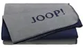 Produktbild: JOOP!  Uni-Doubleface Plaid / Decke Silber-Navy 150 x 200cm
