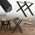 Produktbild: Tischbeine Tischgestell X-Design Industriedesign Tischfuß Stahl 60x72 cm Schwarz