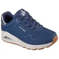 Produktbild: Skechers UNO GOLDEN AIR Sneaker Freizeitschuh, Halbschuh, Schnürschuh mit Metallic-Einsatz blau 42 EU