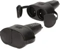 Produktbild: Double Socket Rubber Splash-Proof IP44 2P+Z 16A 240V Black