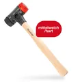 Produktbild: Wiha Schonhammer Safety mittelweich/hart mit Hickory-Holzstiel, Gummihammer