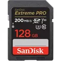 Produktbild: SanDisk SD-Karte Extreme Pro, 128GB, bis 200 MB/s, SDXC, mit V30 und UHS-I U3