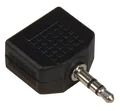 Produktbild: Stereo Audio Klinke Adapter 3,5mm Stecker - 2x 3,5mm Buchse Splitter Y Verteiler